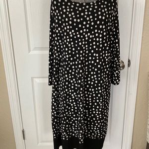 Avenue black and white polka dot dress